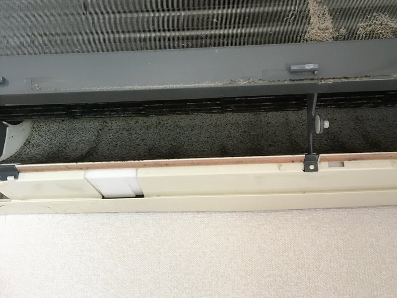 洗浄前の熱交換器（アルミフィン）